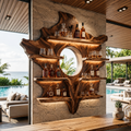 Rowan Natural Wood Wall Wine Holder - Design 335 - main view