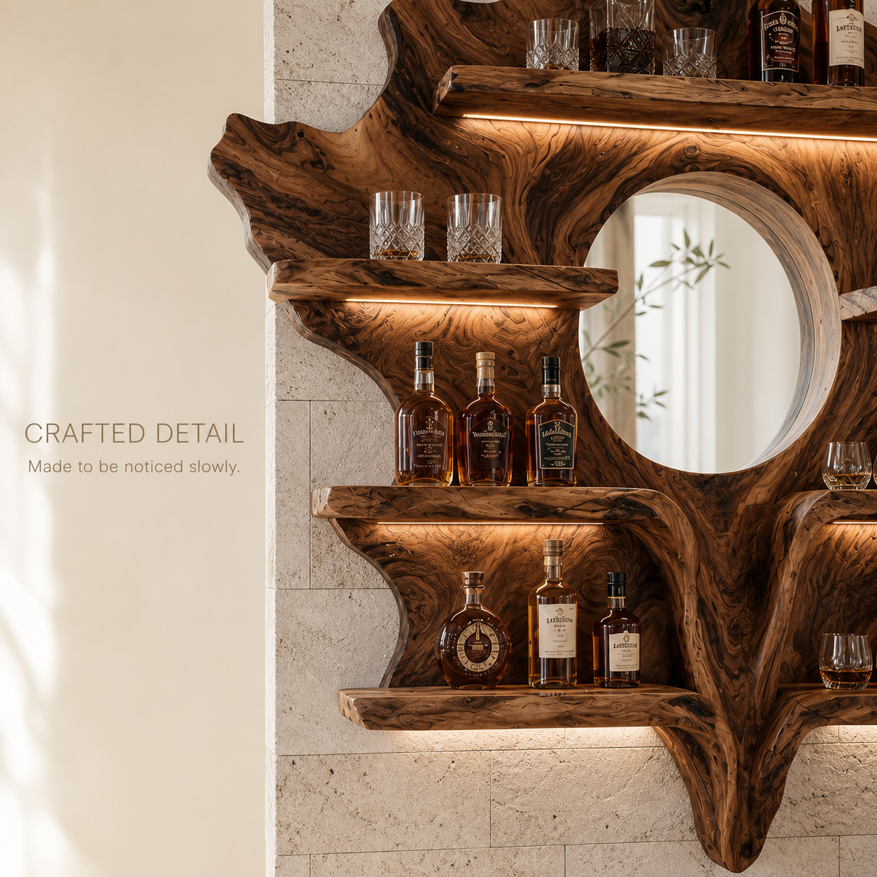 Rowan Natural Wood Wall Wine Holder - Design 335 - product image 06