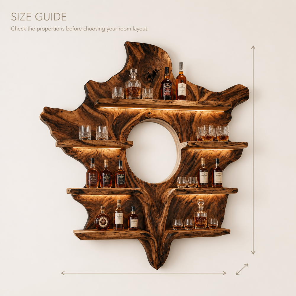 Rowan Natural Wood Wall Wine Holder - Design 335 - product image 08