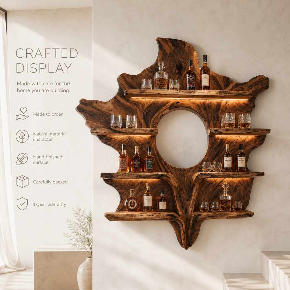 Rowan Natural Wood Wall Wine Holder - Design 335 - product image 09