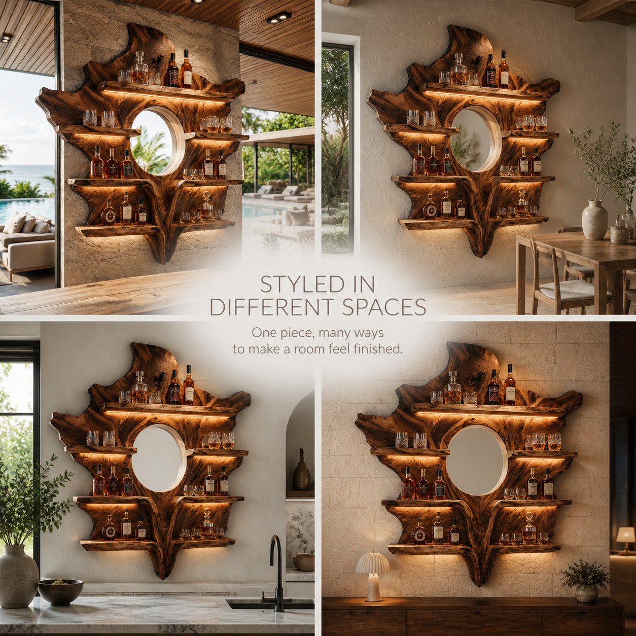 Rowan Natural Wood Wall Wine Holder - Design 335 - product image 10