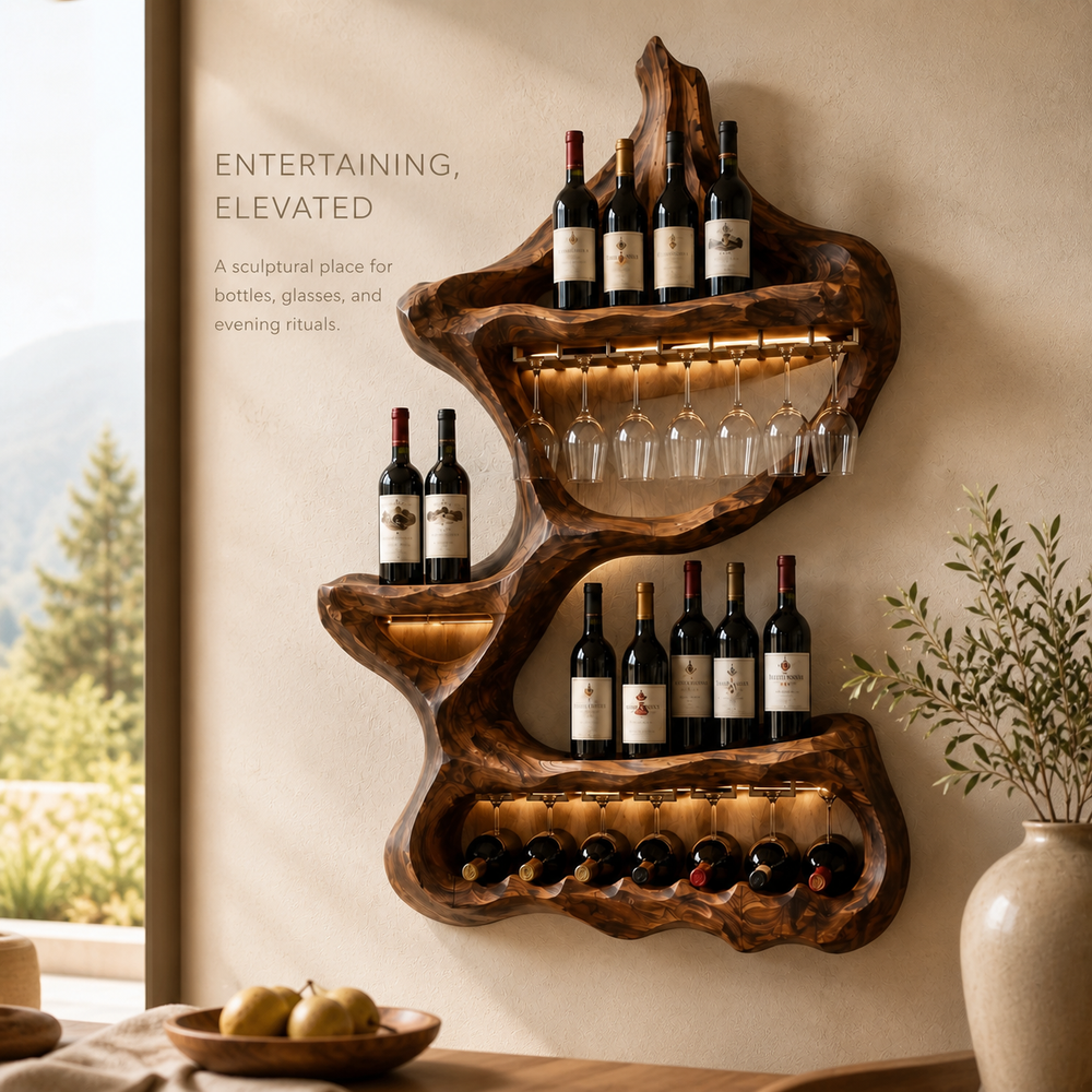 Isla Home Bar Wall Wine Holder - Design 337 - product image 02