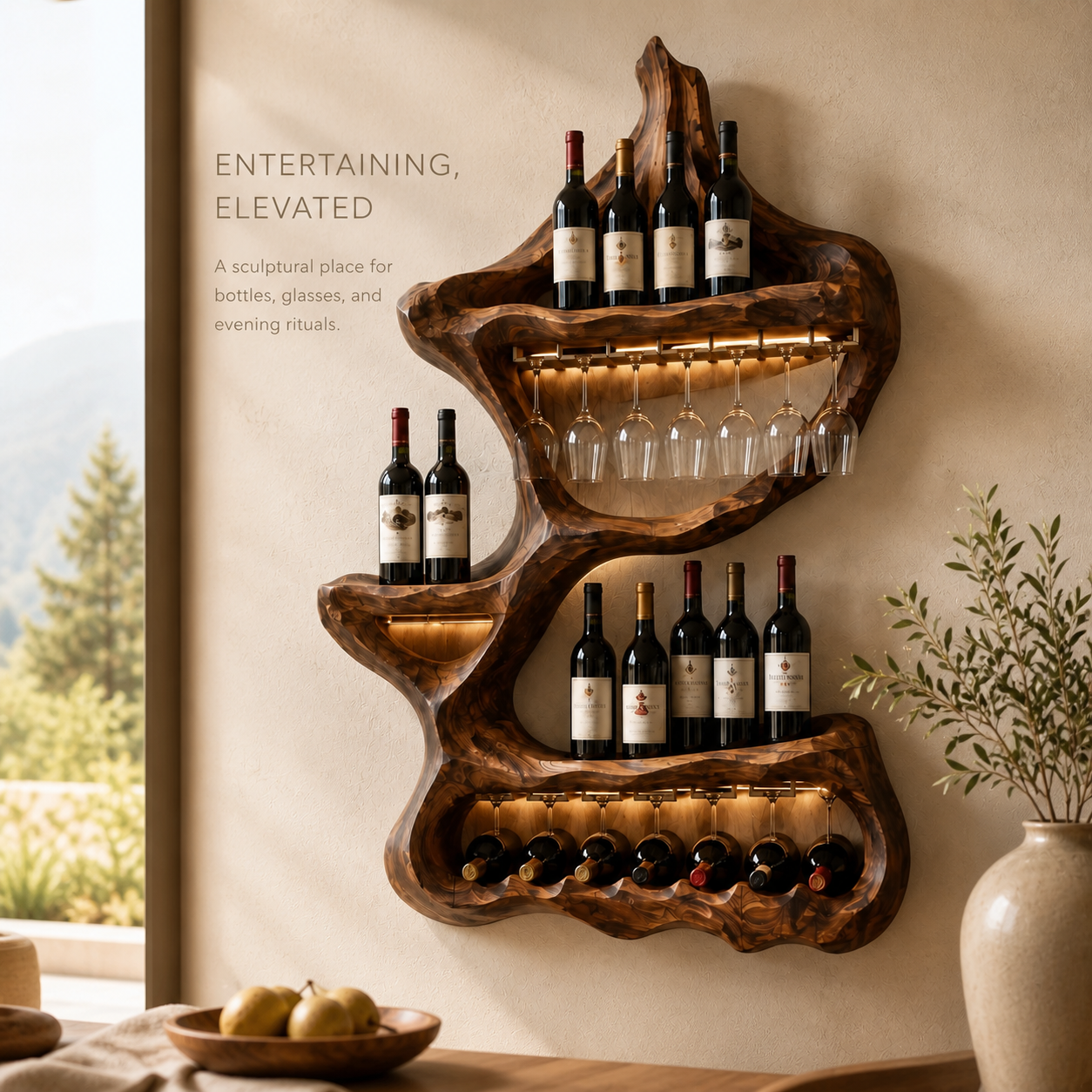 Isla Home Bar Wall Wine Holder - Design 337 - product image 02