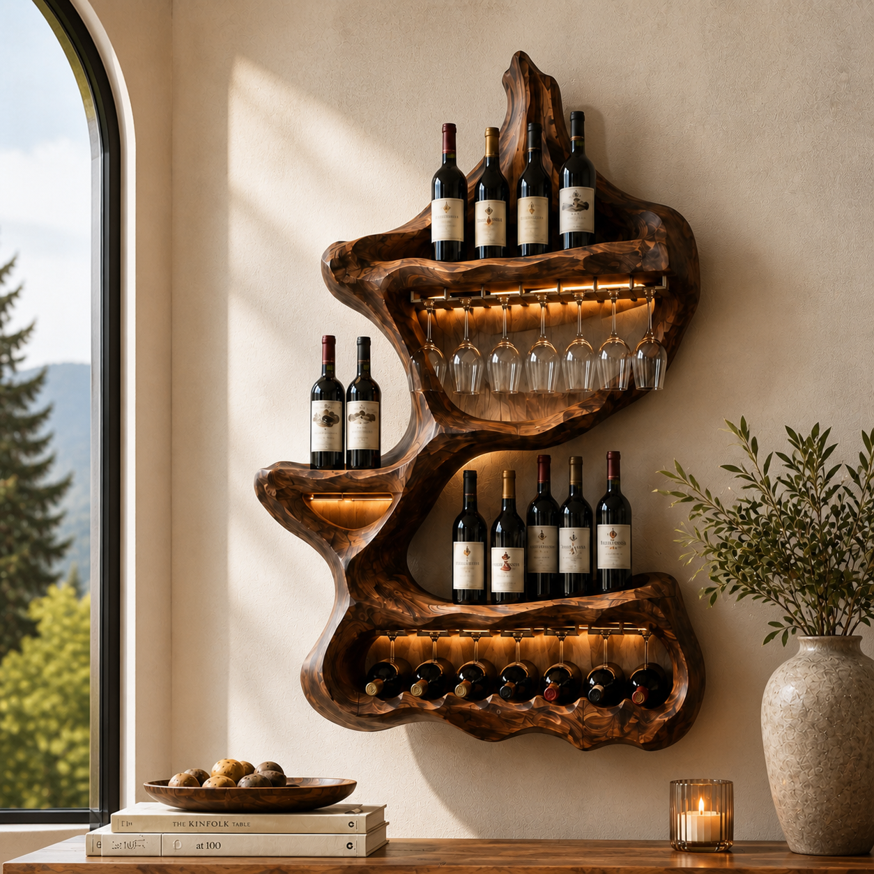 Isla Home Bar Wall Wine Holder - Design 337 - product image 04