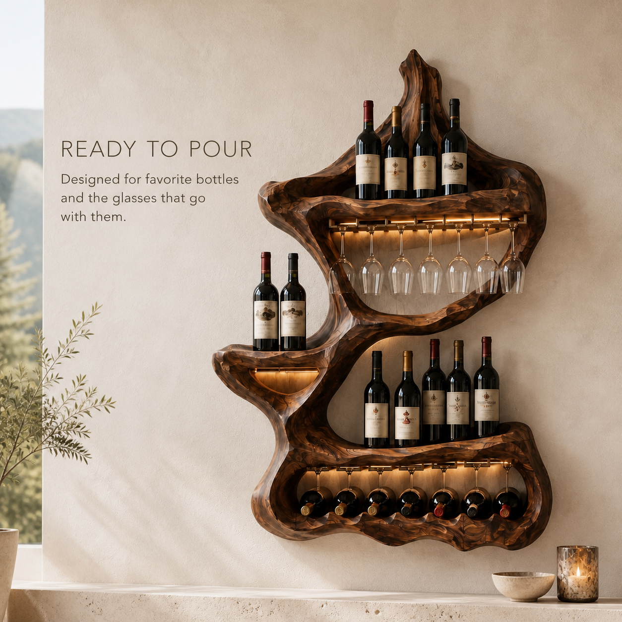 Isla Home Bar Wall Wine Holder - Design 337 - product image 07