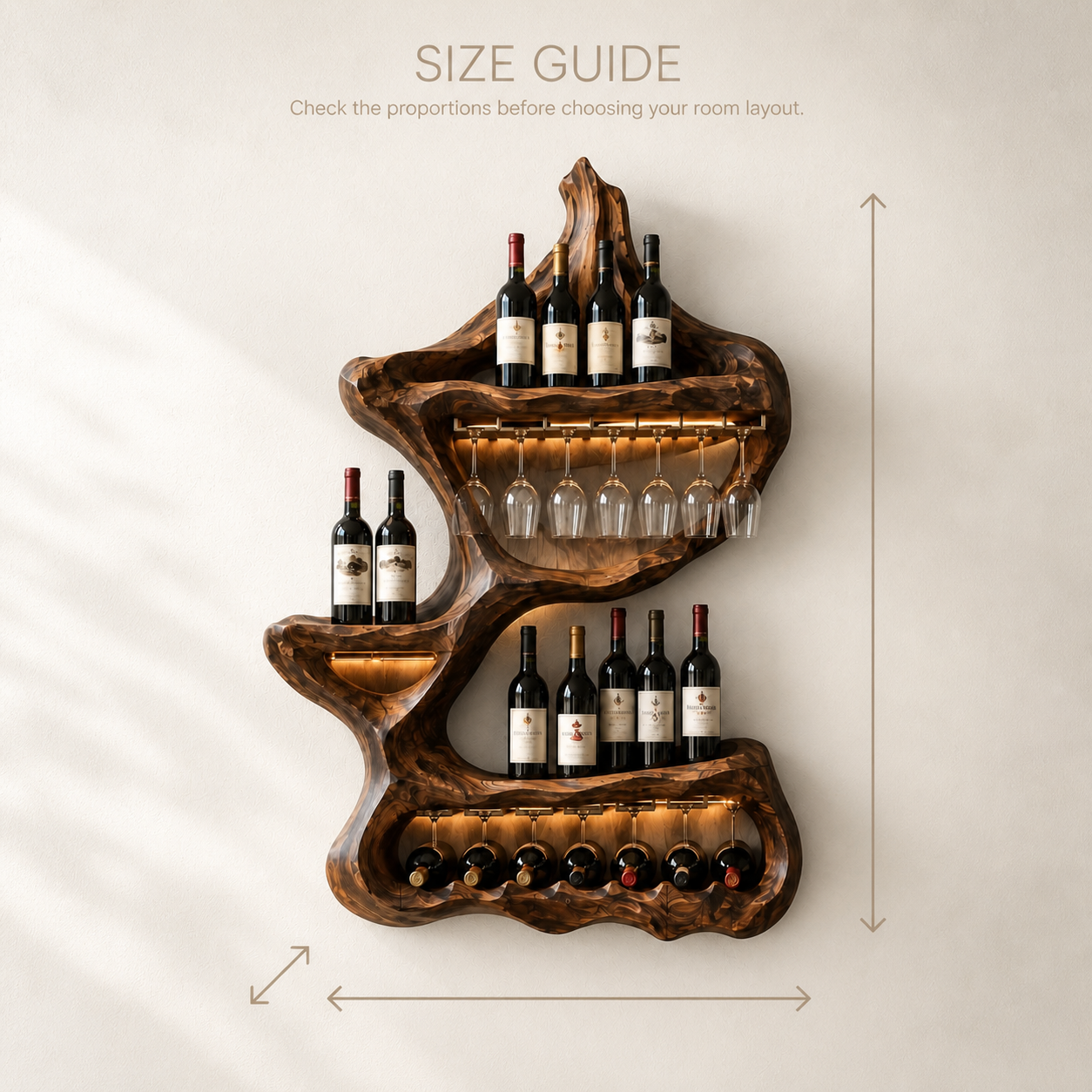 Isla Home Bar Wall Wine Holder - Design 337 - product image 08