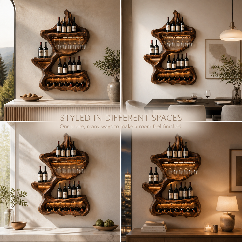 Isla Home Bar Wall Wine Holder - Design 337 - product image 10