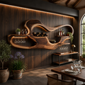 Veyra Natural Wood Wall Wine Rack - Design 340 - main view
