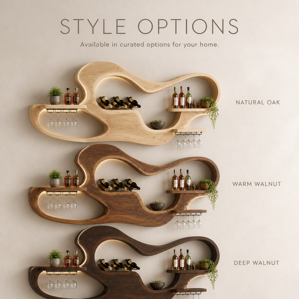 Veyra Natural Wood Wall Wine Rack - Design 340 - product image 11
