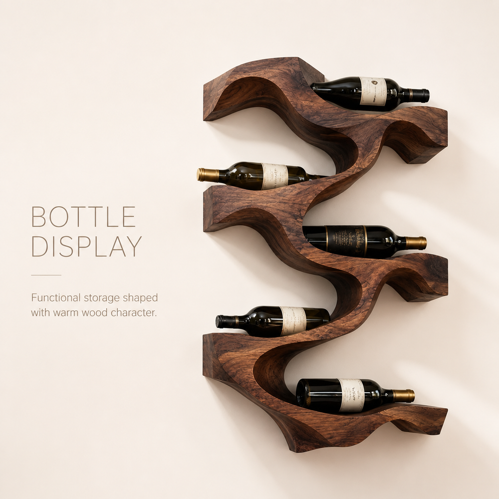 Avery Sculptural Wall Wine Rack - Design 342 - product image 03