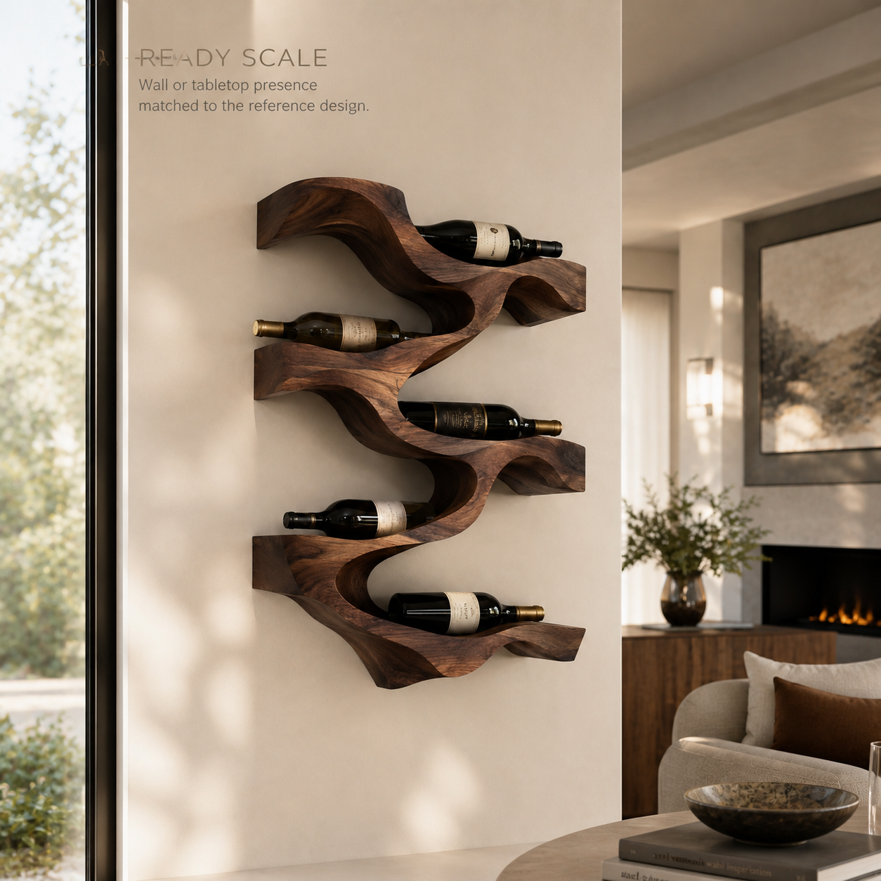 Avery Sculptural Wall Wine Rack - Design 342 - product image 04
