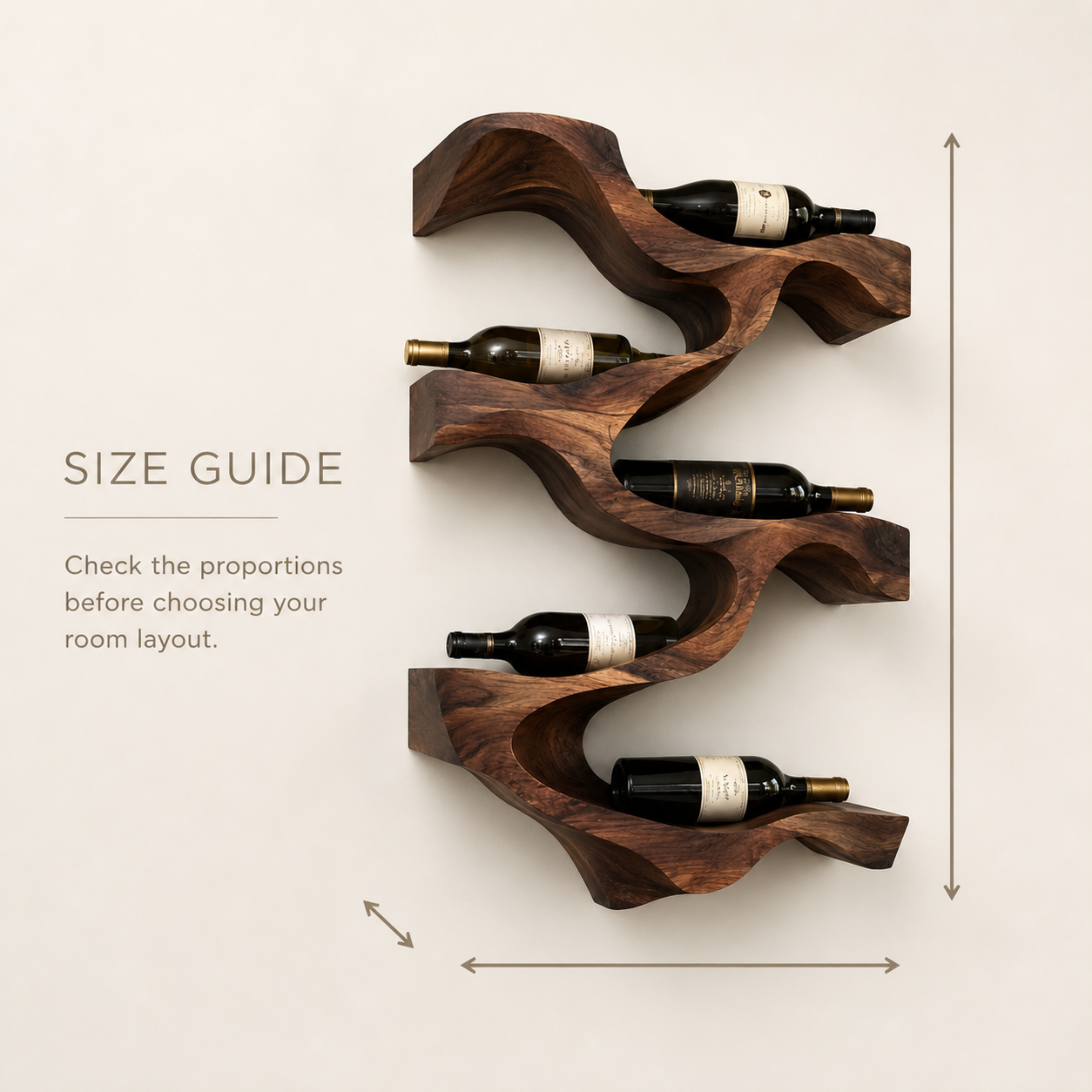 Avery Sculptural Wall Wine Rack - Design 342 - product image 08