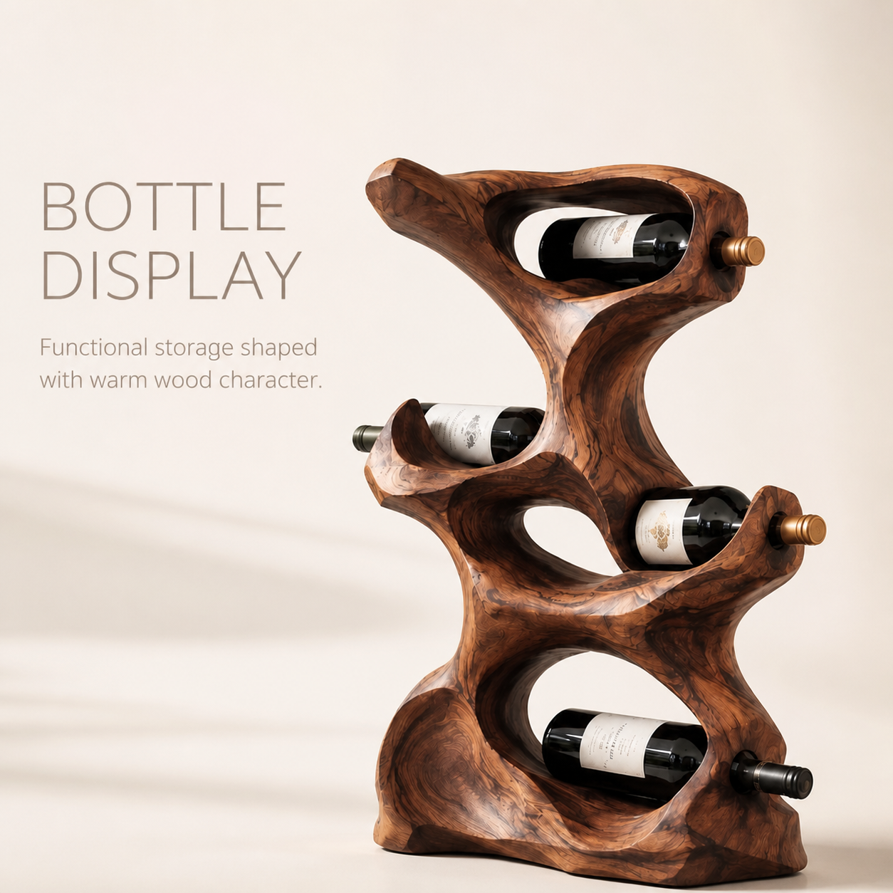 Rowan Natural Wood Counter Wine Holder - Design 343 - product image 03