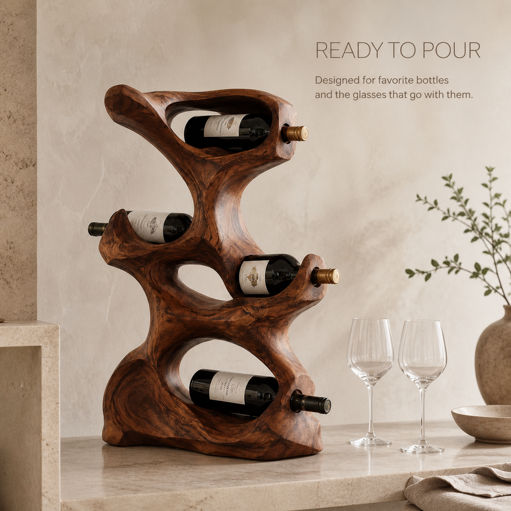 Rowan Natural Wood Counter Wine Holder - Design 343 - product image 07