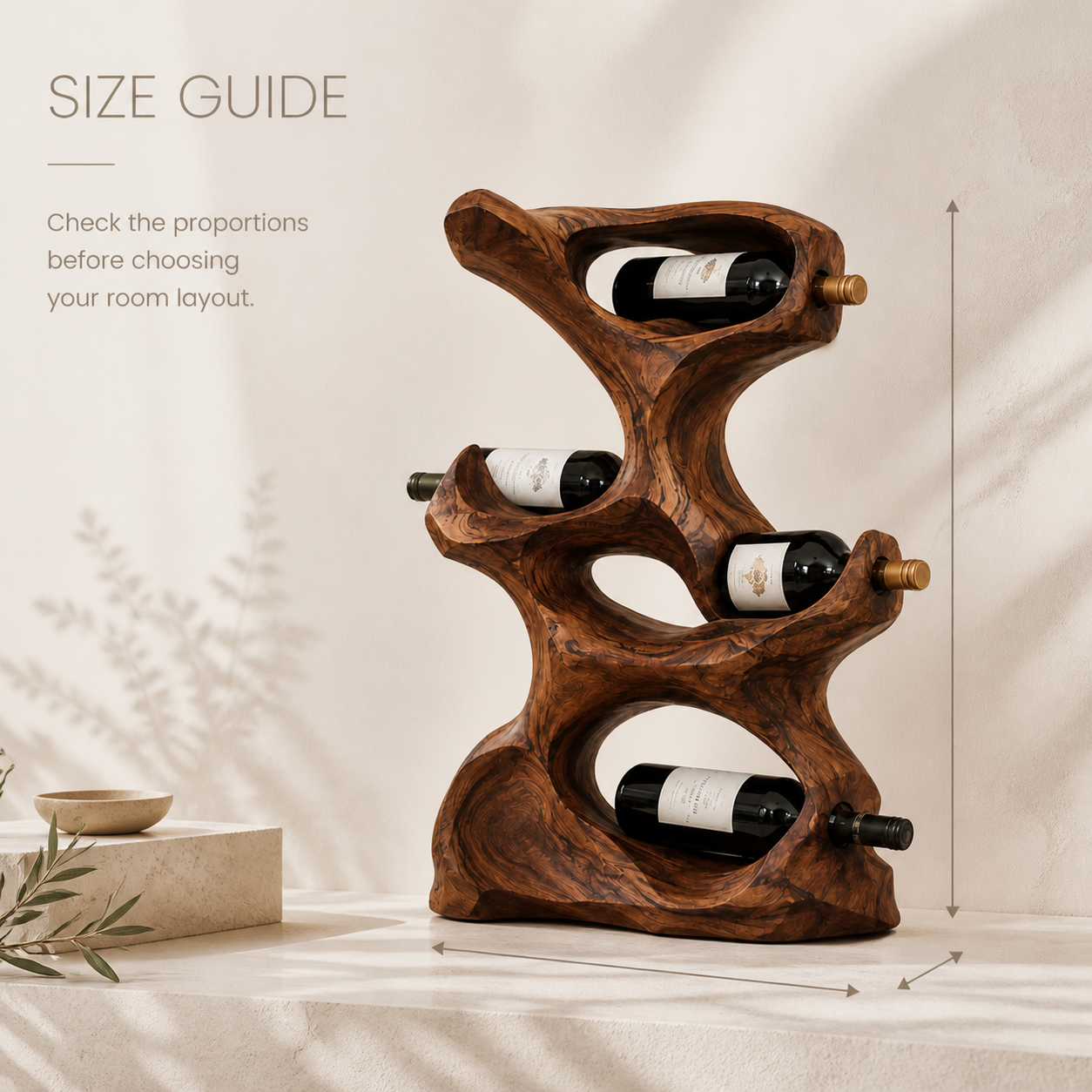 Rowan Natural Wood Counter Wine Holder - Design 343 - product image 08
