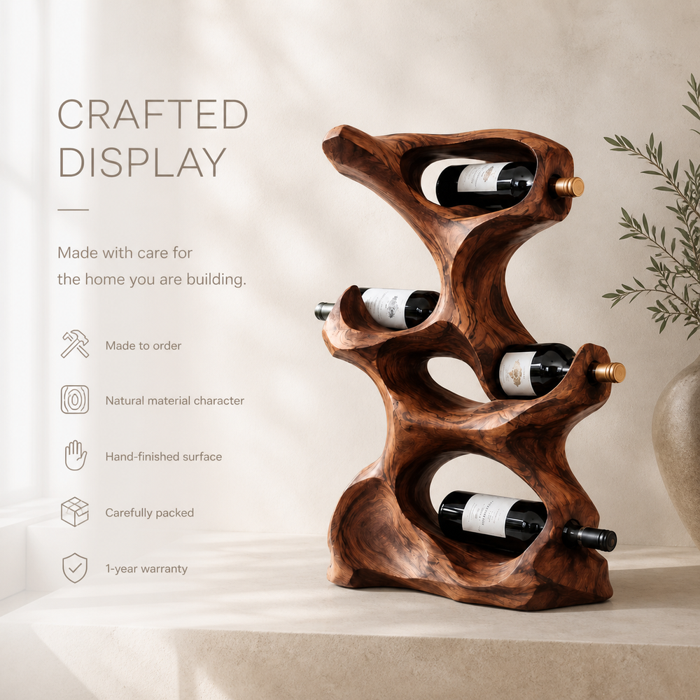 Rowan Natural Wood Counter Wine Holder - Design 343 - product image 09