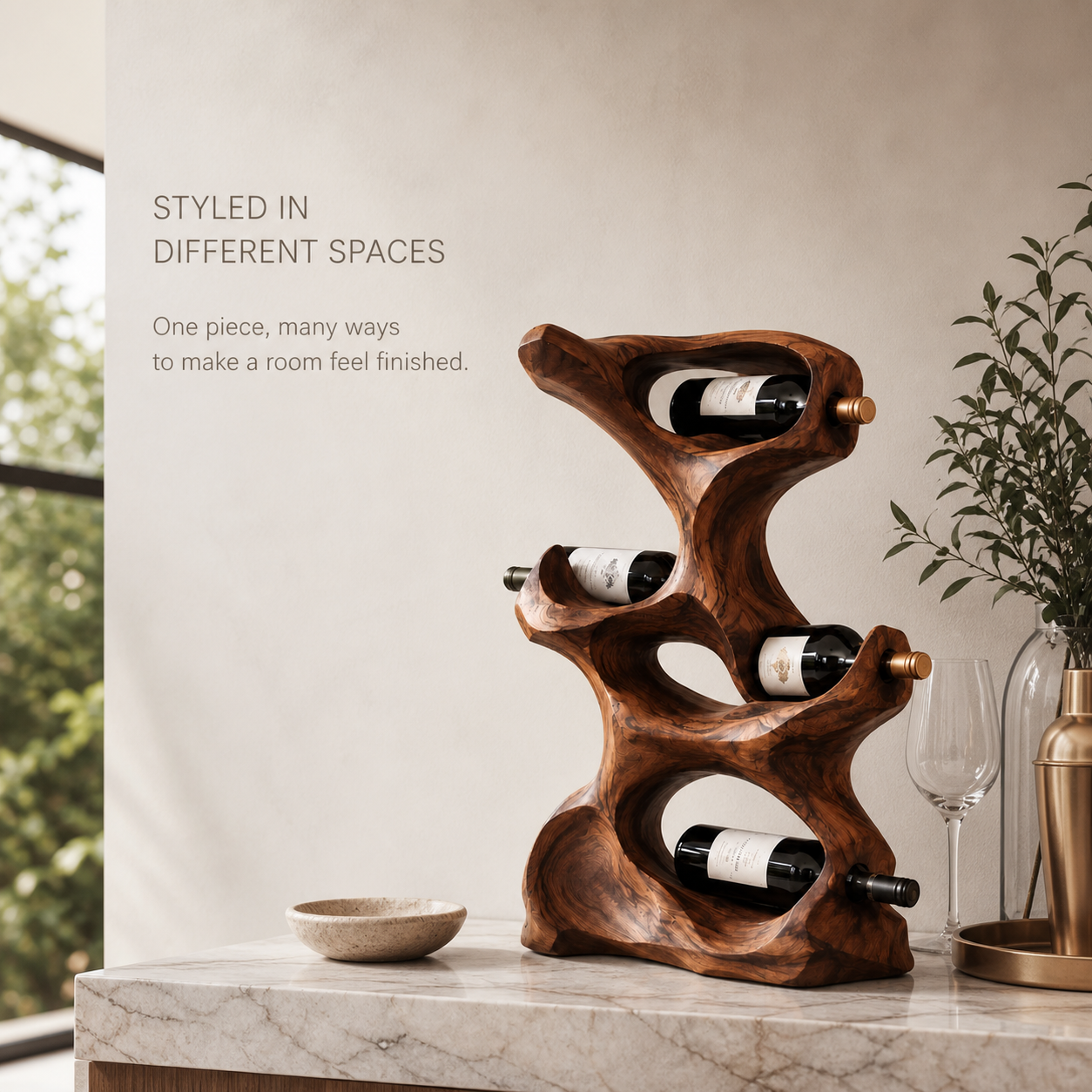 Rowan Natural Wood Counter Wine Holder - Design 343 - product image 10