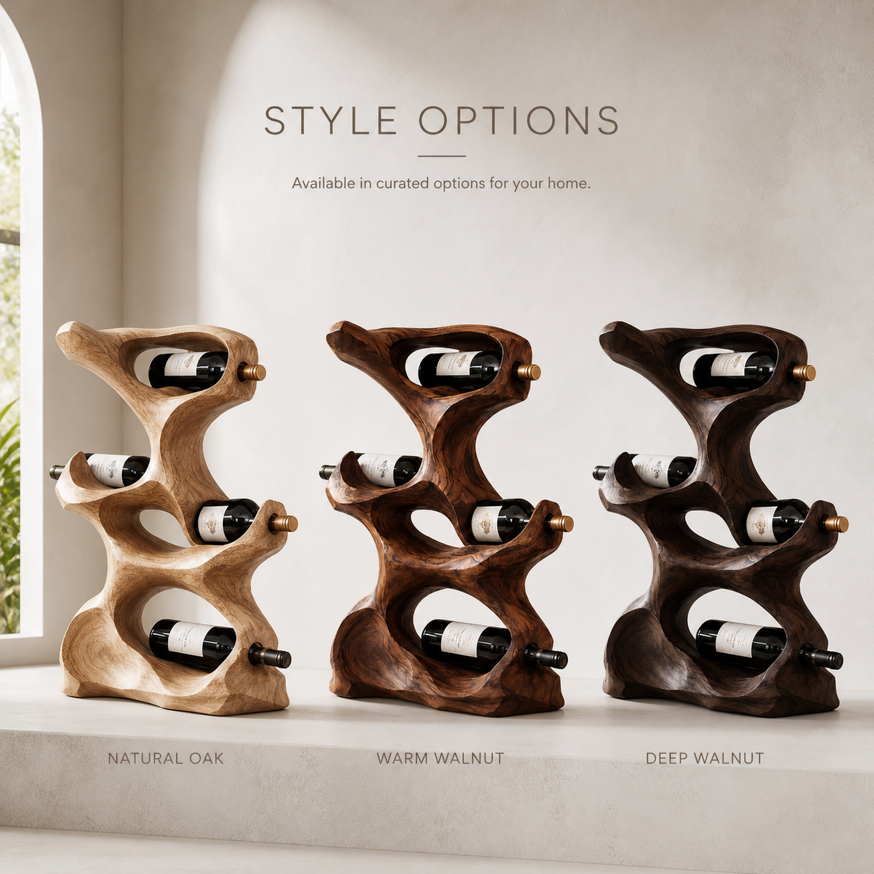 Rowan Natural Wood Counter Wine Holder - Design 343 - product image 11