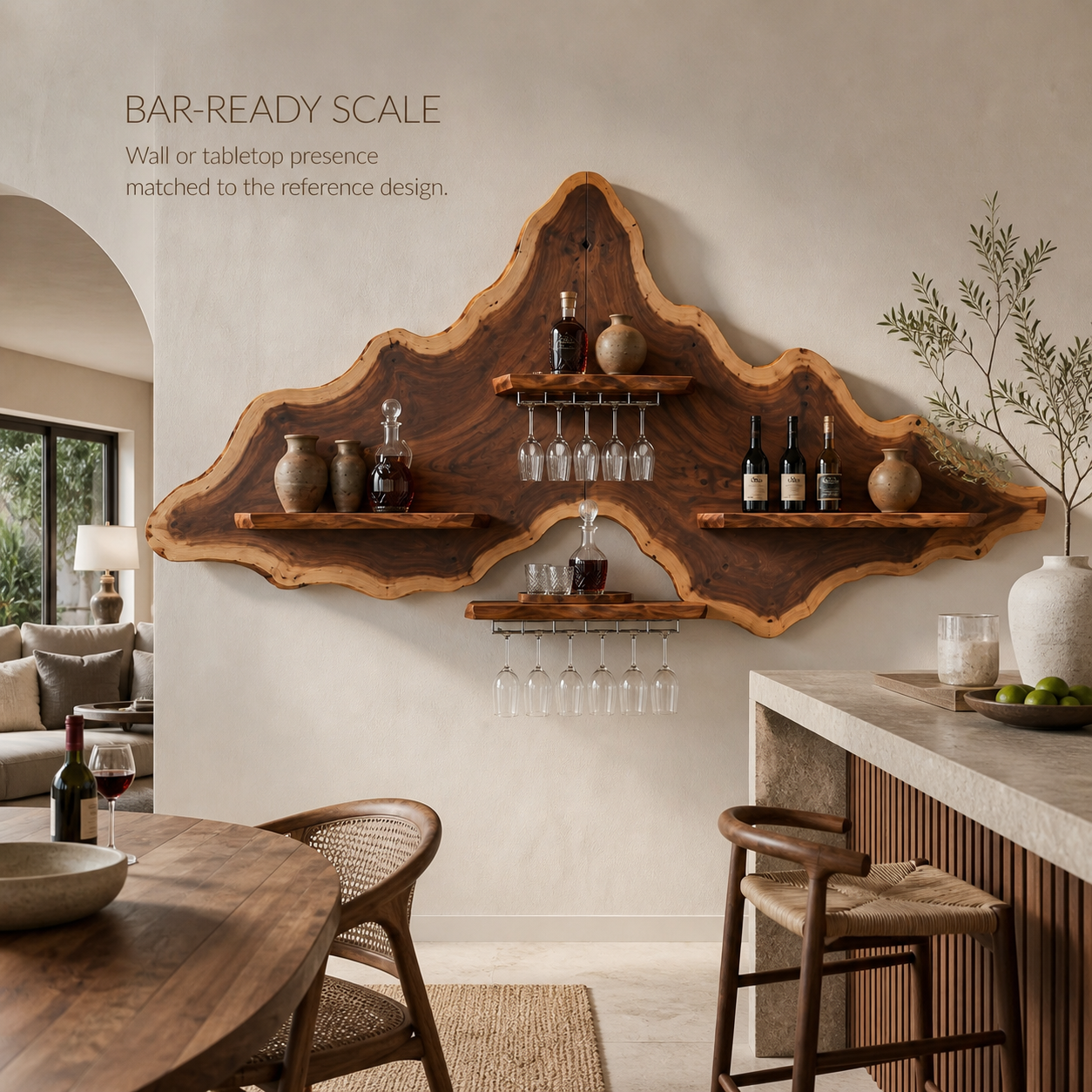 Veyra Natural Wood Wall Wine Rack - Design 348 - product image 04