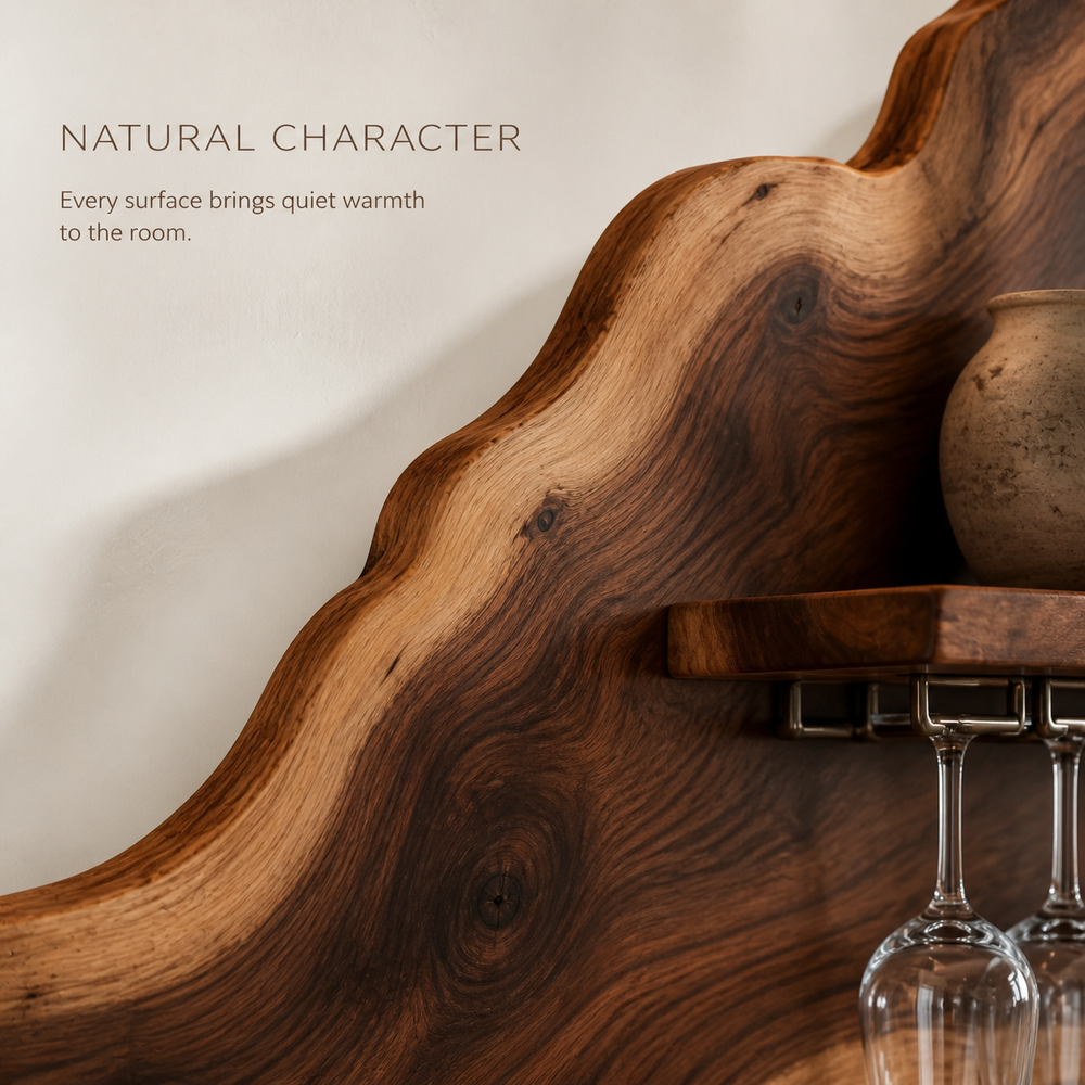 Veyra Natural Wood Wall Wine Rack - Design 348 - product image 05