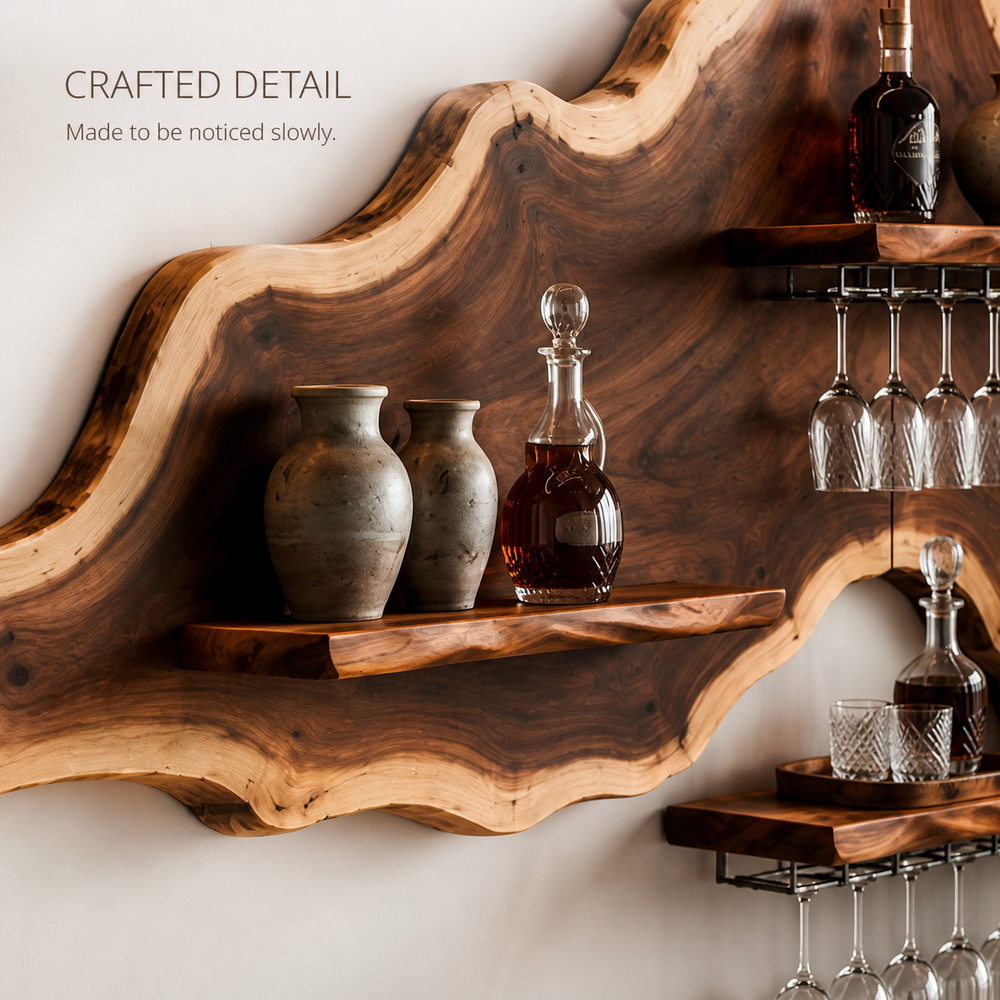 Veyra Natural Wood Wall Wine Rack - Design 348 - product image 06
