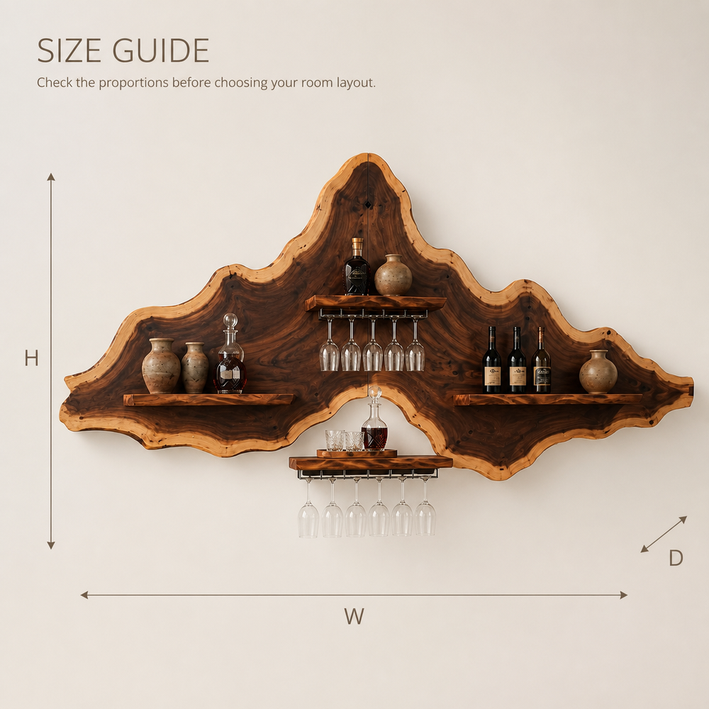 Veyra Natural Wood Wall Wine Rack - Design 348 - product image 08
