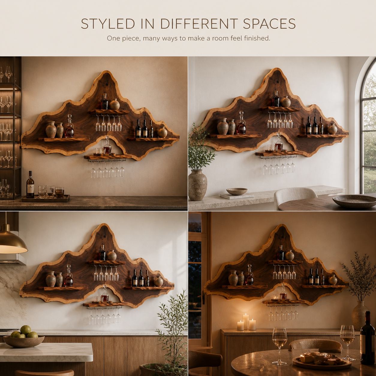 Veyra Natural Wood Wall Wine Rack - Design 348 - product image 10