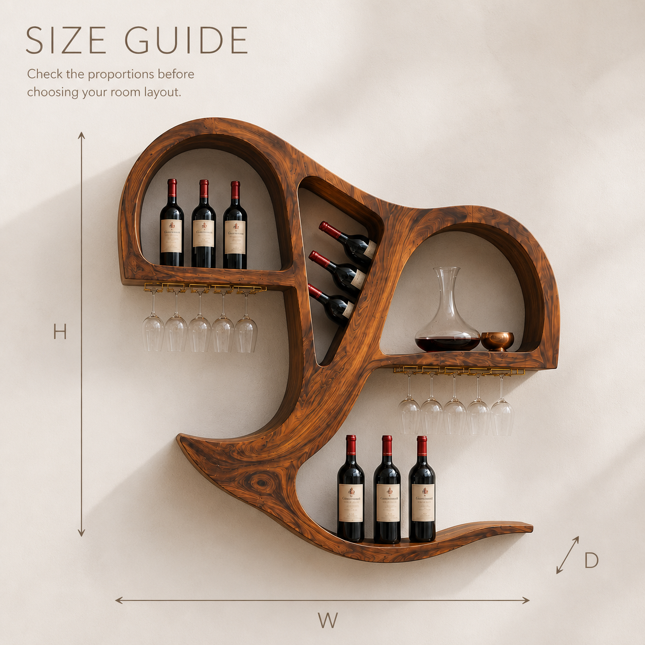 Calder Statement Wall Wine Holder - Design 349 - product image 08
