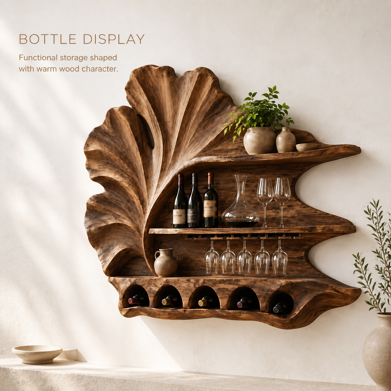 Avery Sculptural Wall Wine Rack - Design 350 - product image 03