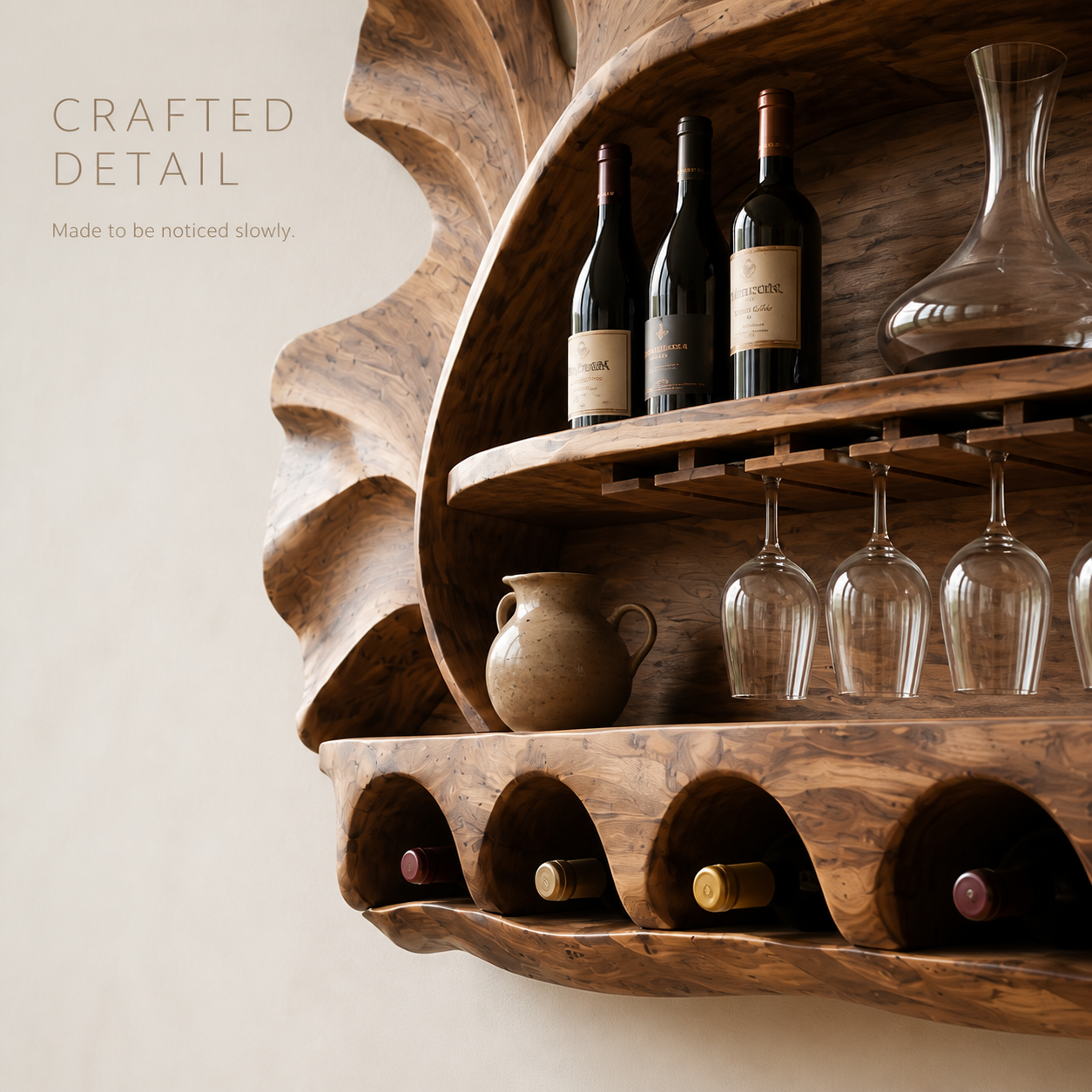 Avery Sculptural Wall Wine Rack - Design 350 - product image 06
