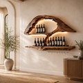 Rowan Natural Wood Wall Wine Holder - Design 351 - main view