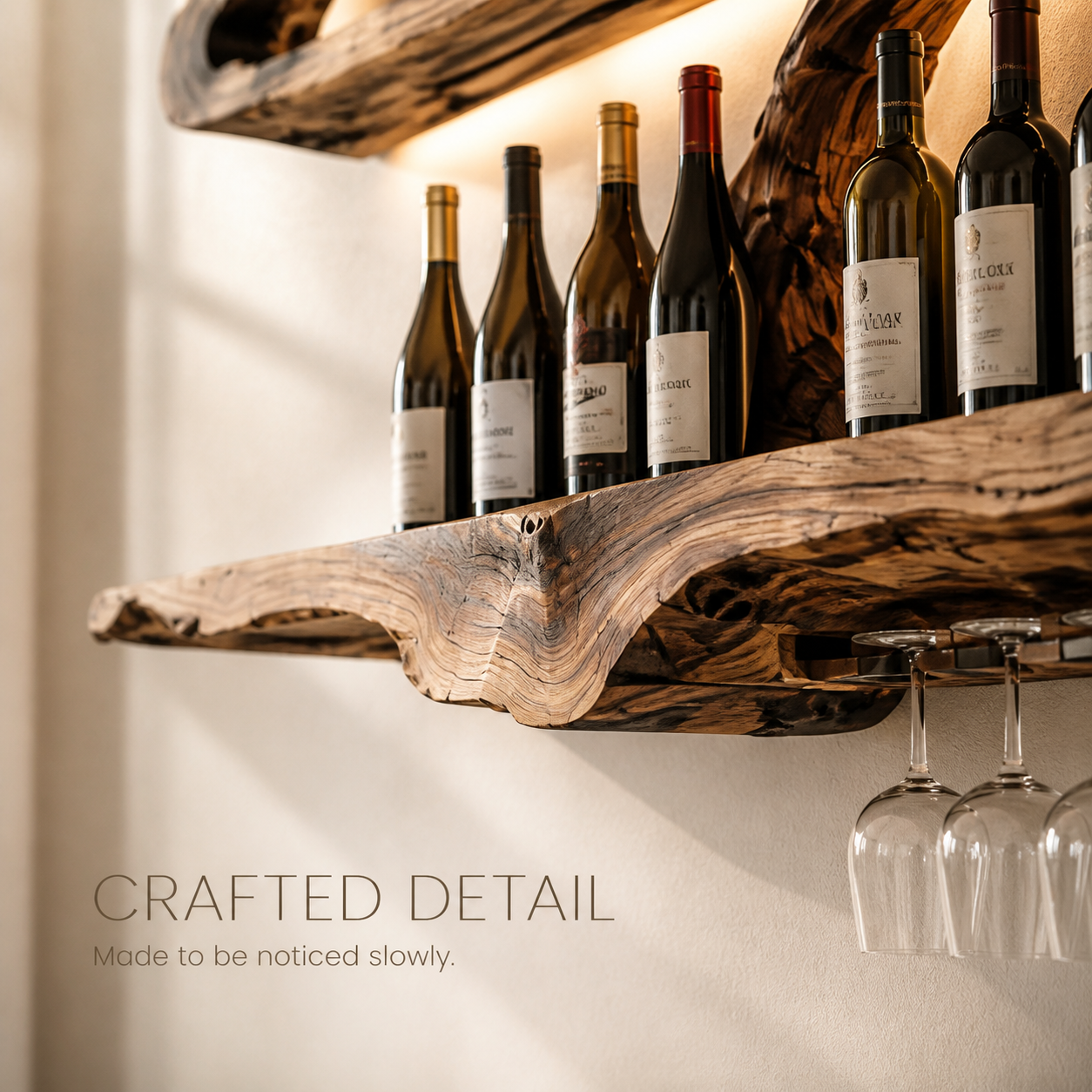 Rowan Natural Wood Wall Wine Holder - Design 351 - product image 06
