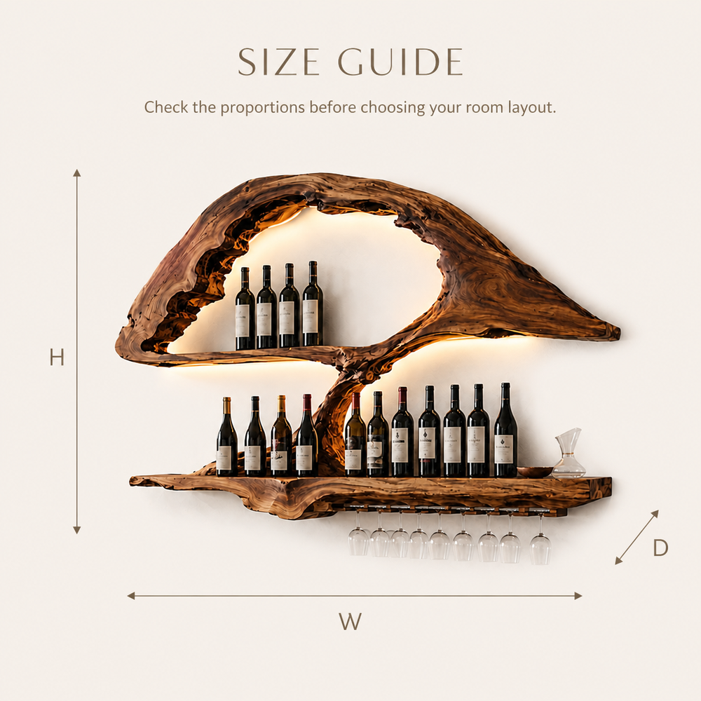 Rowan Natural Wood Wall Wine Holder - Design 351 - product image 08