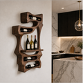 Elara Curved Natural Wood Wine Holder - Design 355 - main view