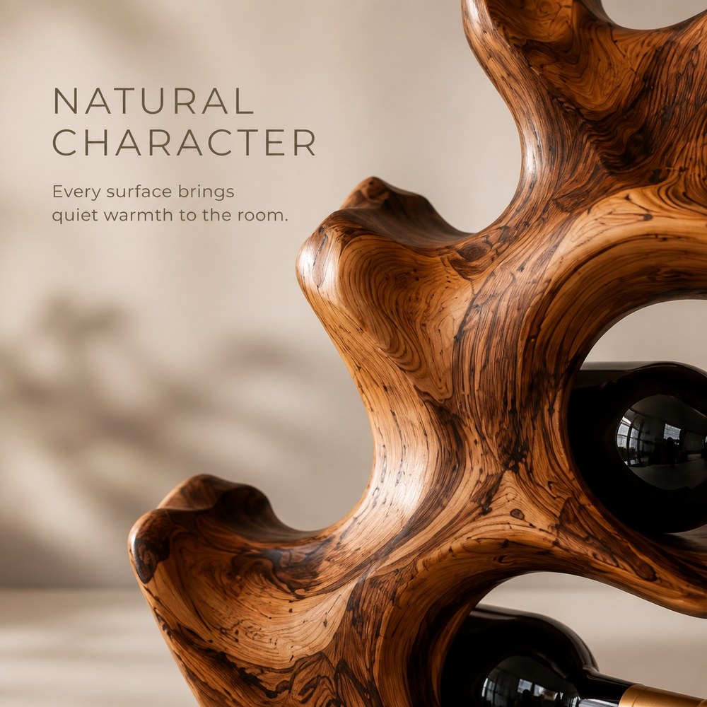 Veyra Natural Wood Counter Wine Rack - Design 356 - product image 05