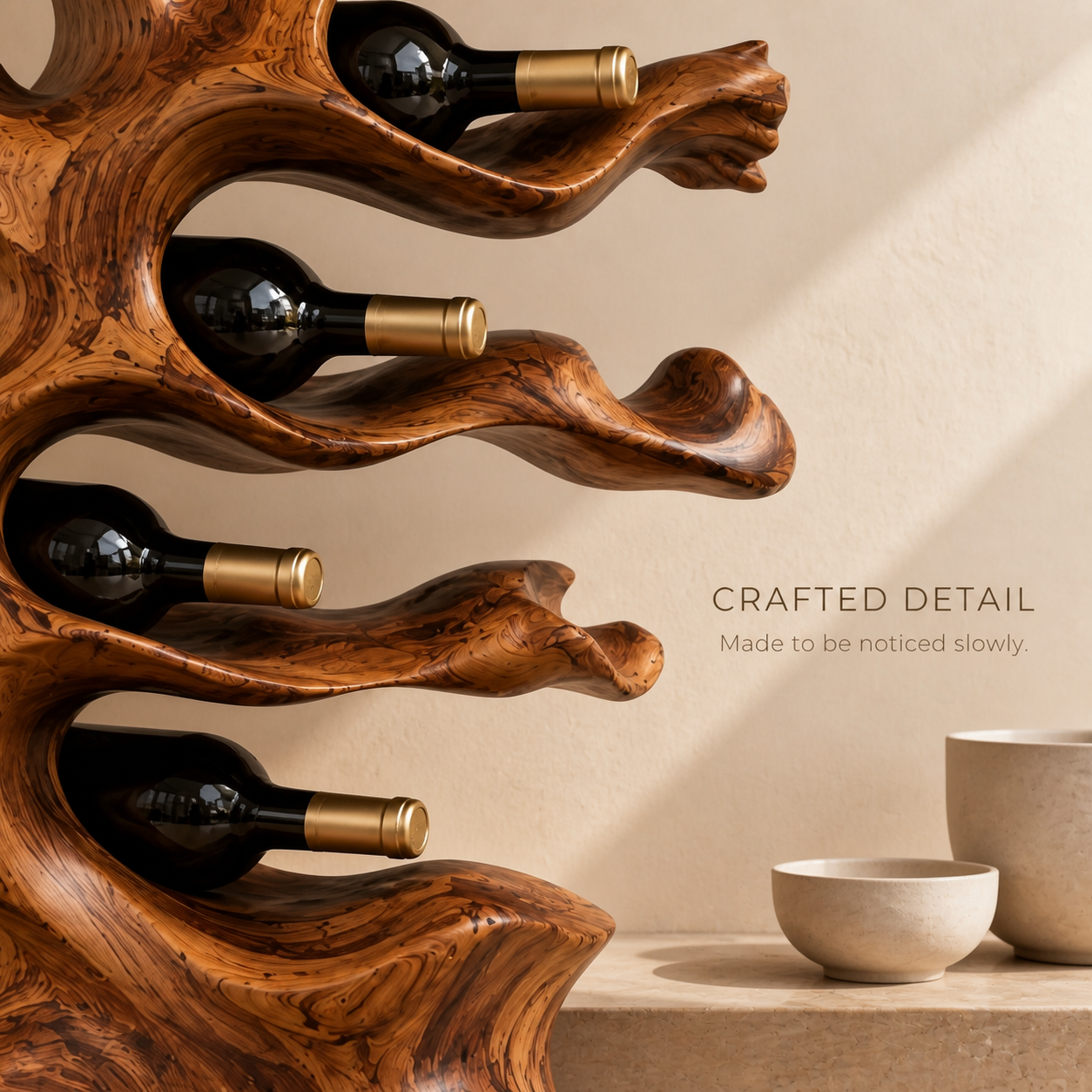 Veyra Natural Wood Counter Wine Rack - Design 356 - product image 06