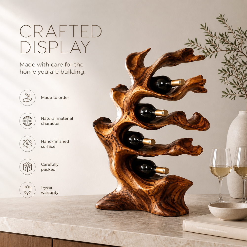 Veyra Natural Wood Counter Wine Rack - Design 356 - product image 09