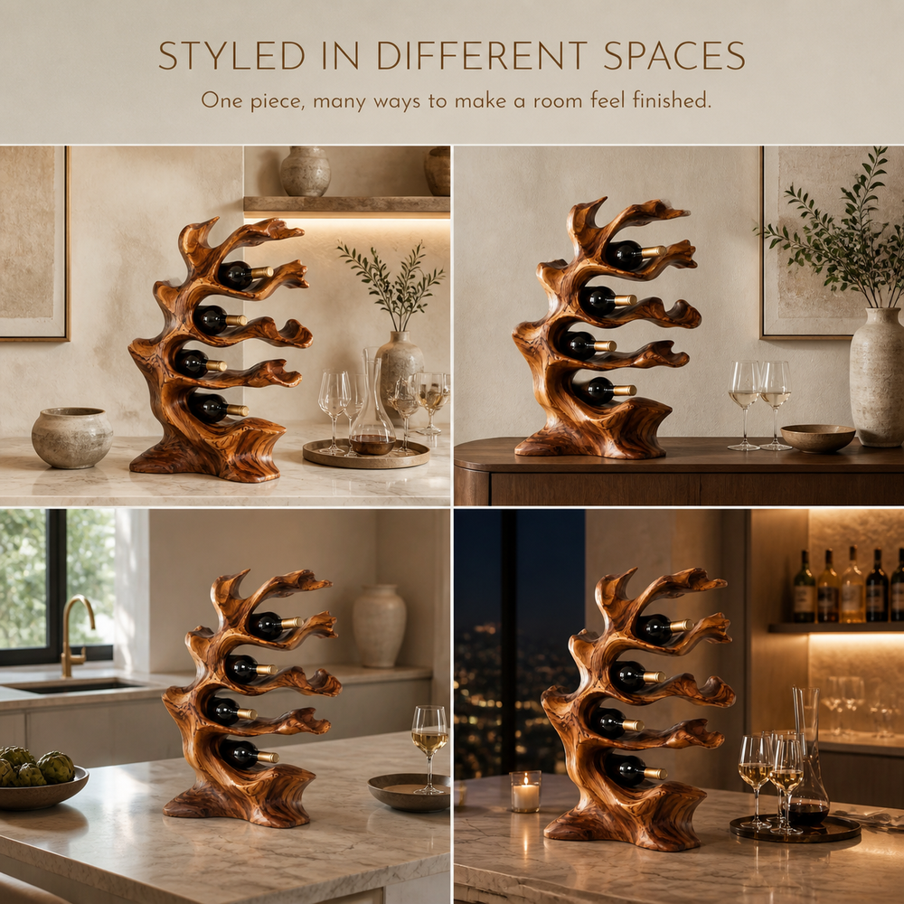 Veyra Natural Wood Counter Wine Rack - Design 356 - product image 10