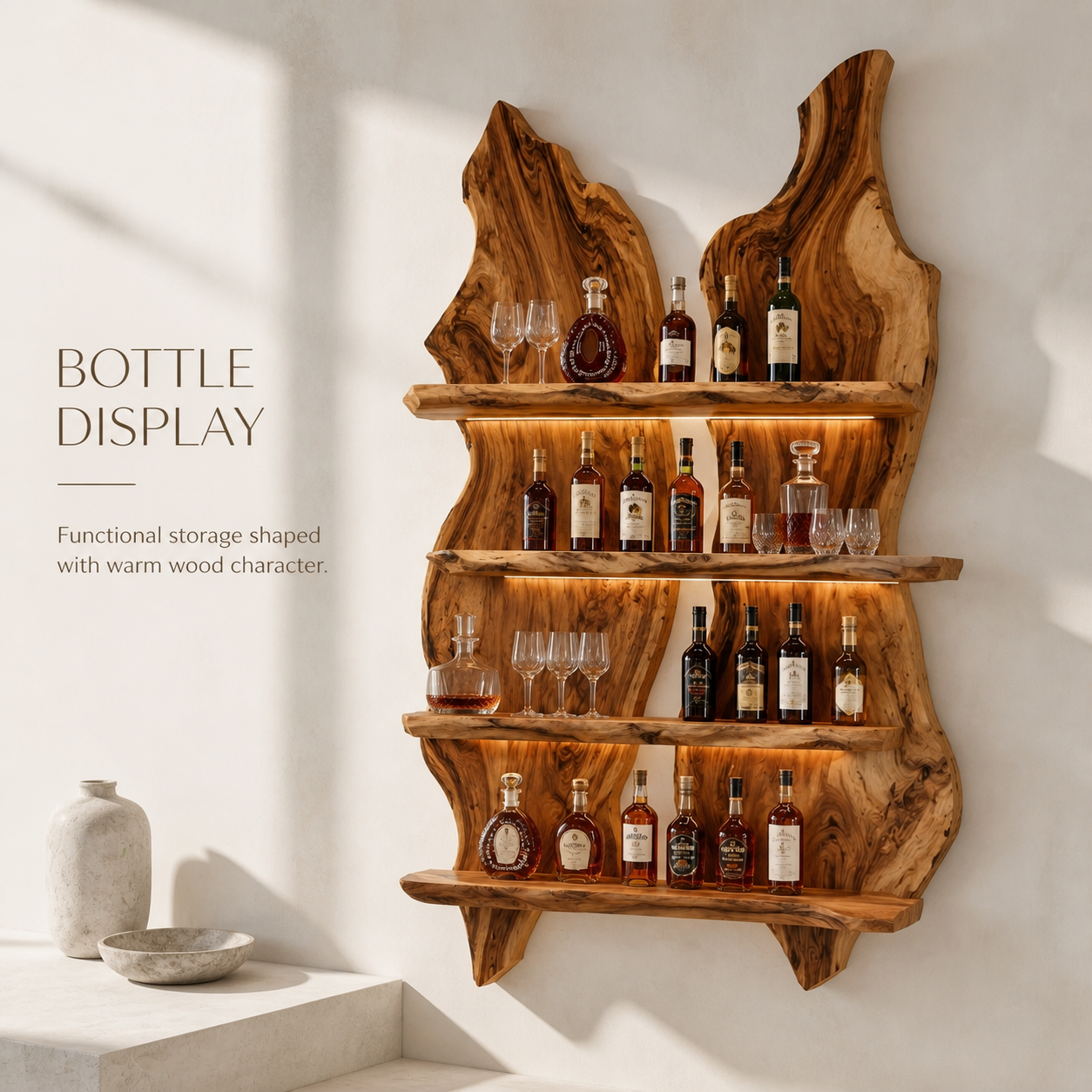 Avery Sculptural Wall Wine Rack - Design 358 - product image 03