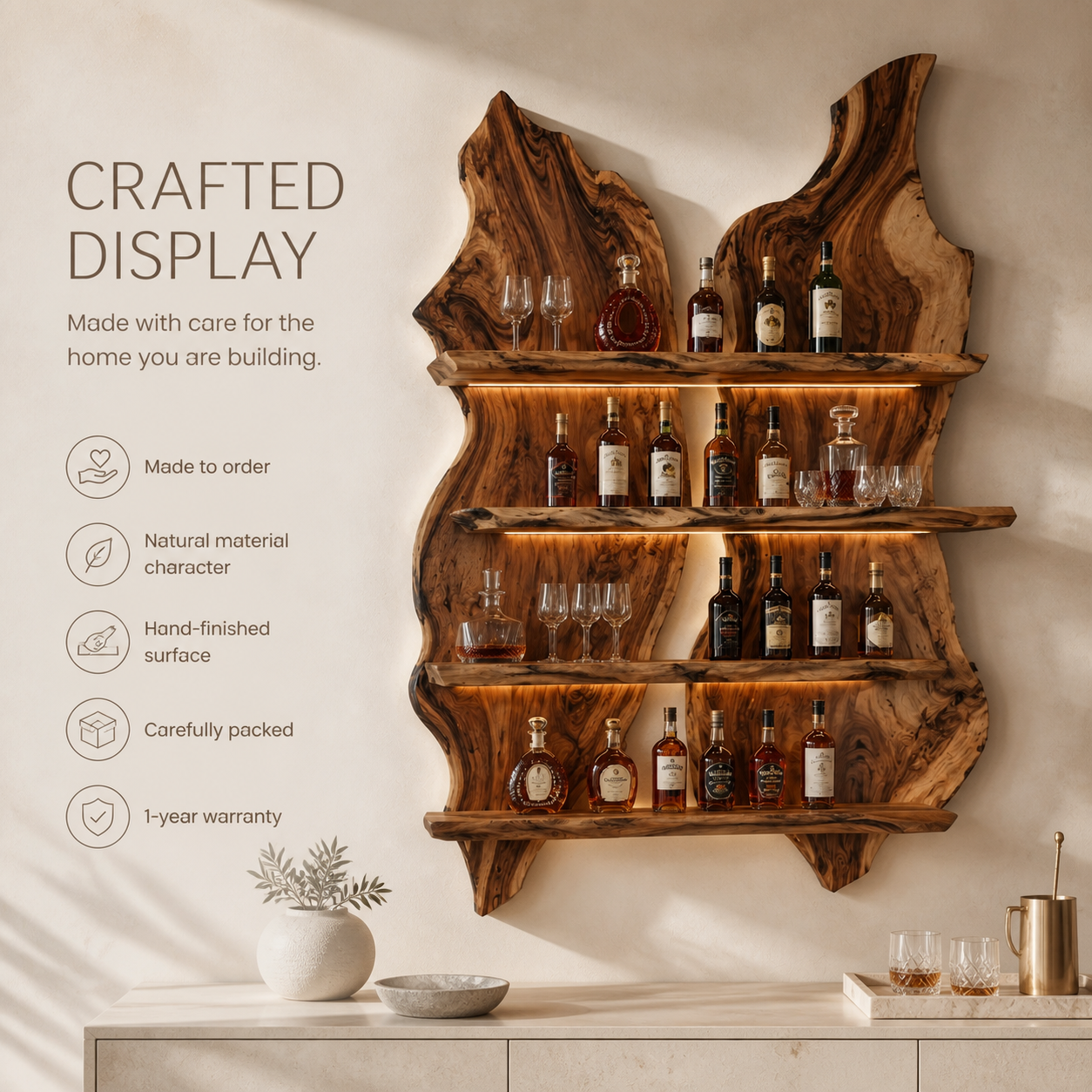 Avery Sculptural Wall Wine Rack - Design 358 - product image 09