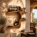 Rowan Natural Wood Wall Wine Holder - Design 359 - main view