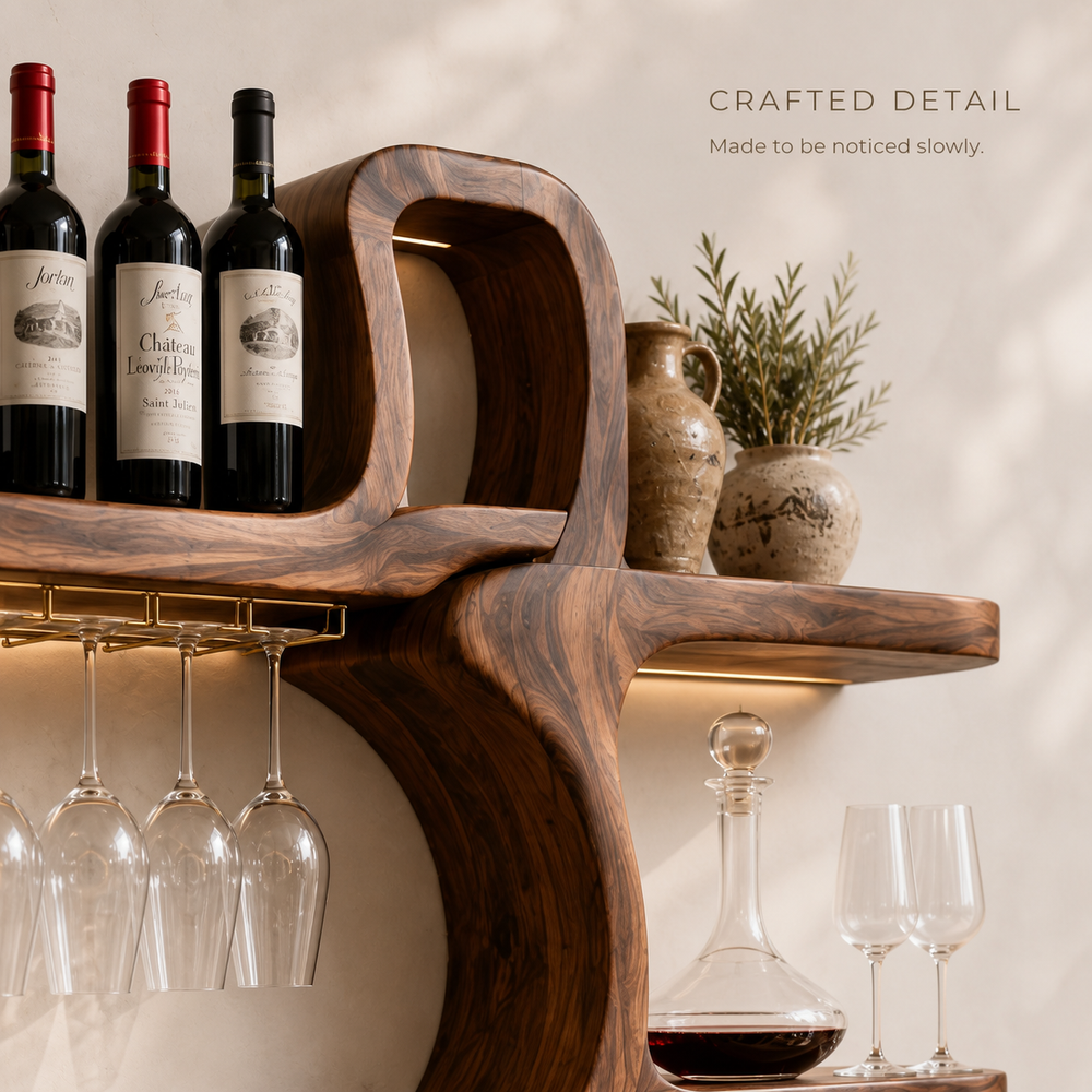 Rowan Natural Wood Wall Wine Holder - Design 359 - product image 06