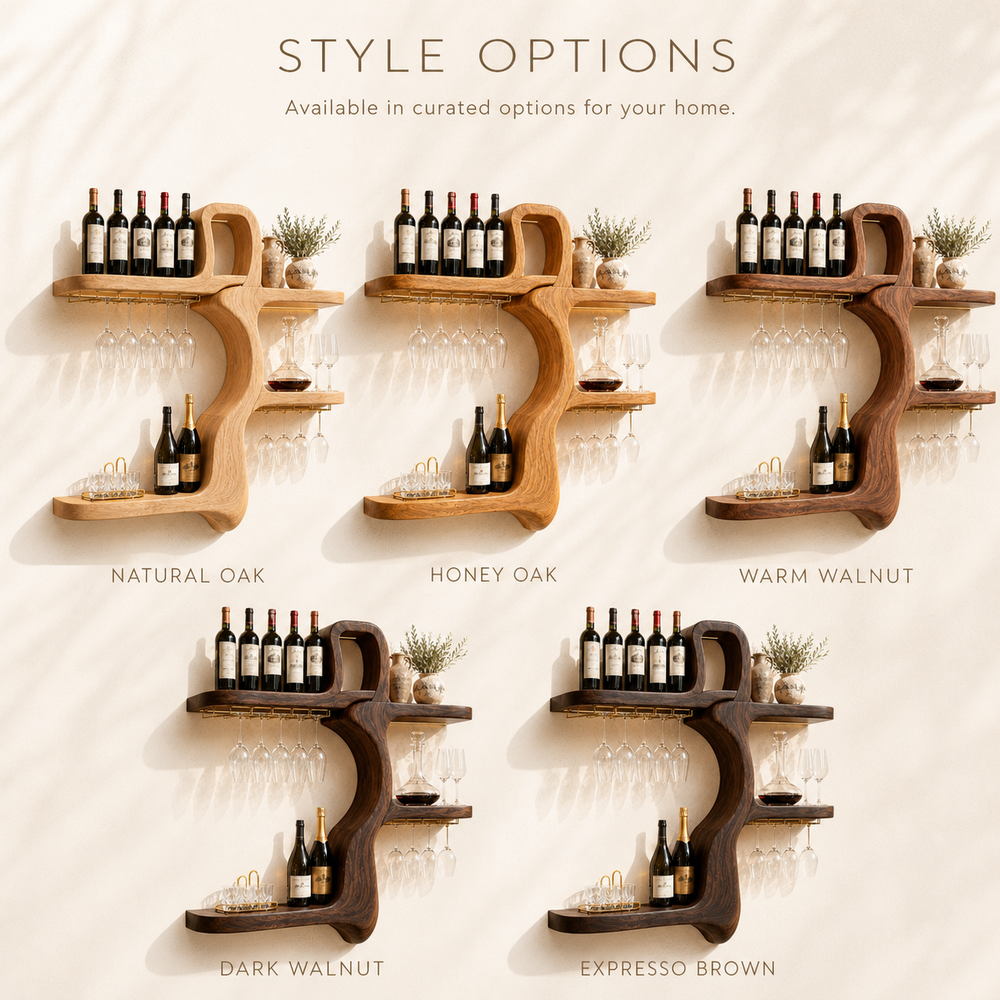 Rowan Natural Wood Wall Wine Holder - Design 359 - product image 11