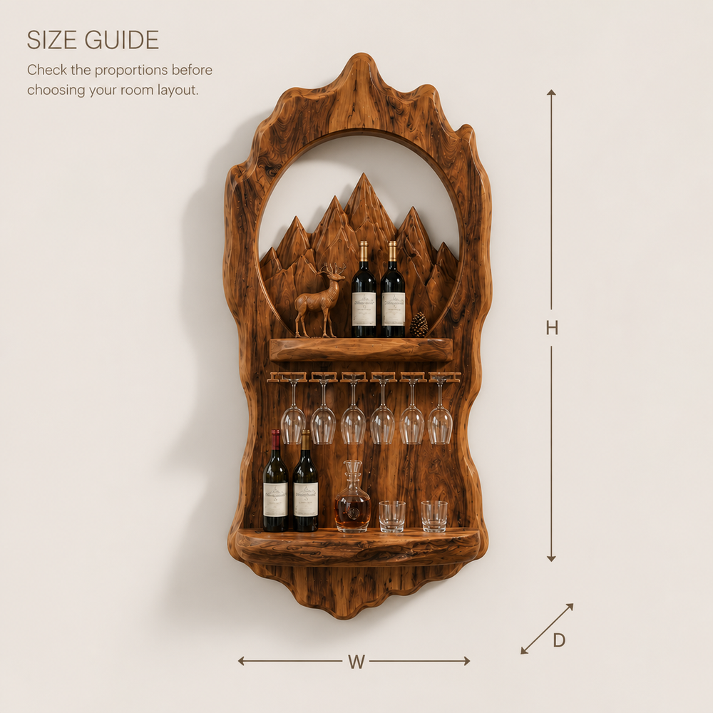Elara Curved Natural Wood Wine Holder - Design 363 - product image 08