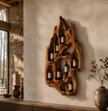 Veyra Natural Wood Wall Wine Rack - Design 364 - main view