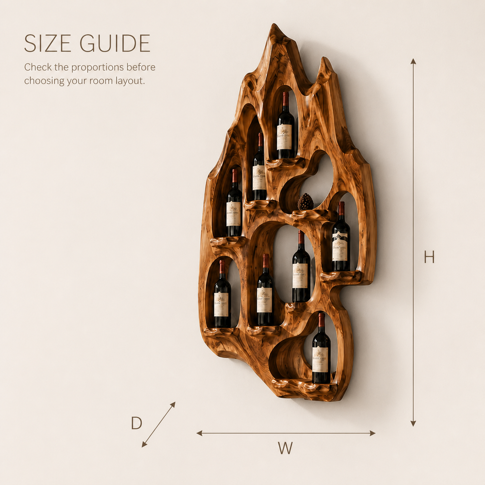Veyra Natural Wood Wall Wine Rack - Design 364 - product image 08