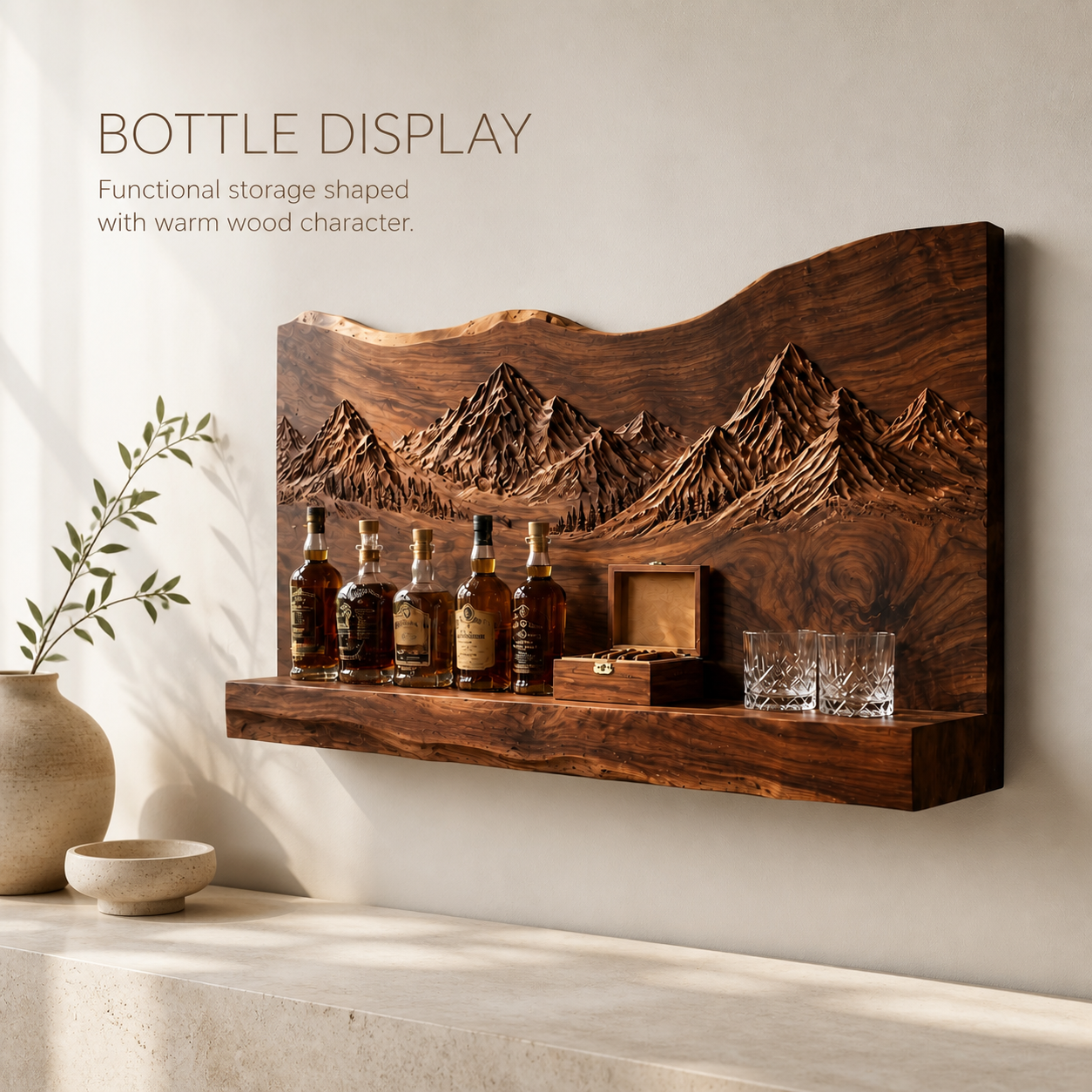 Avery Sculptural Wall Wine Rack - Design 366 - product image 03