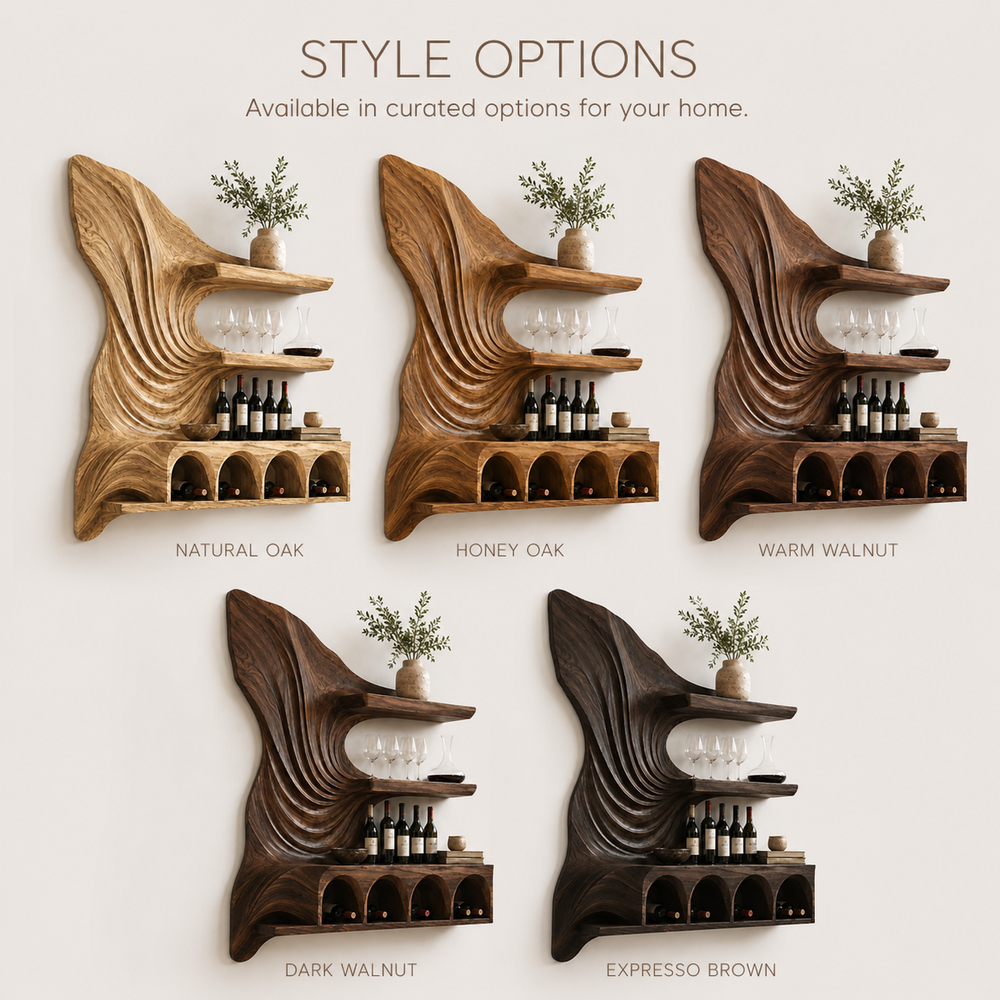 Rowan Natural Wood Wall Wine Holder - Design 367 - product image 11