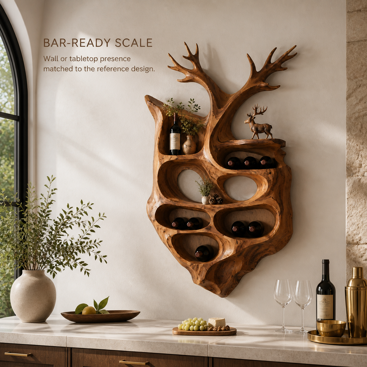 Isla Home Bar Wall Wine Holder - Design 369 - product image 04