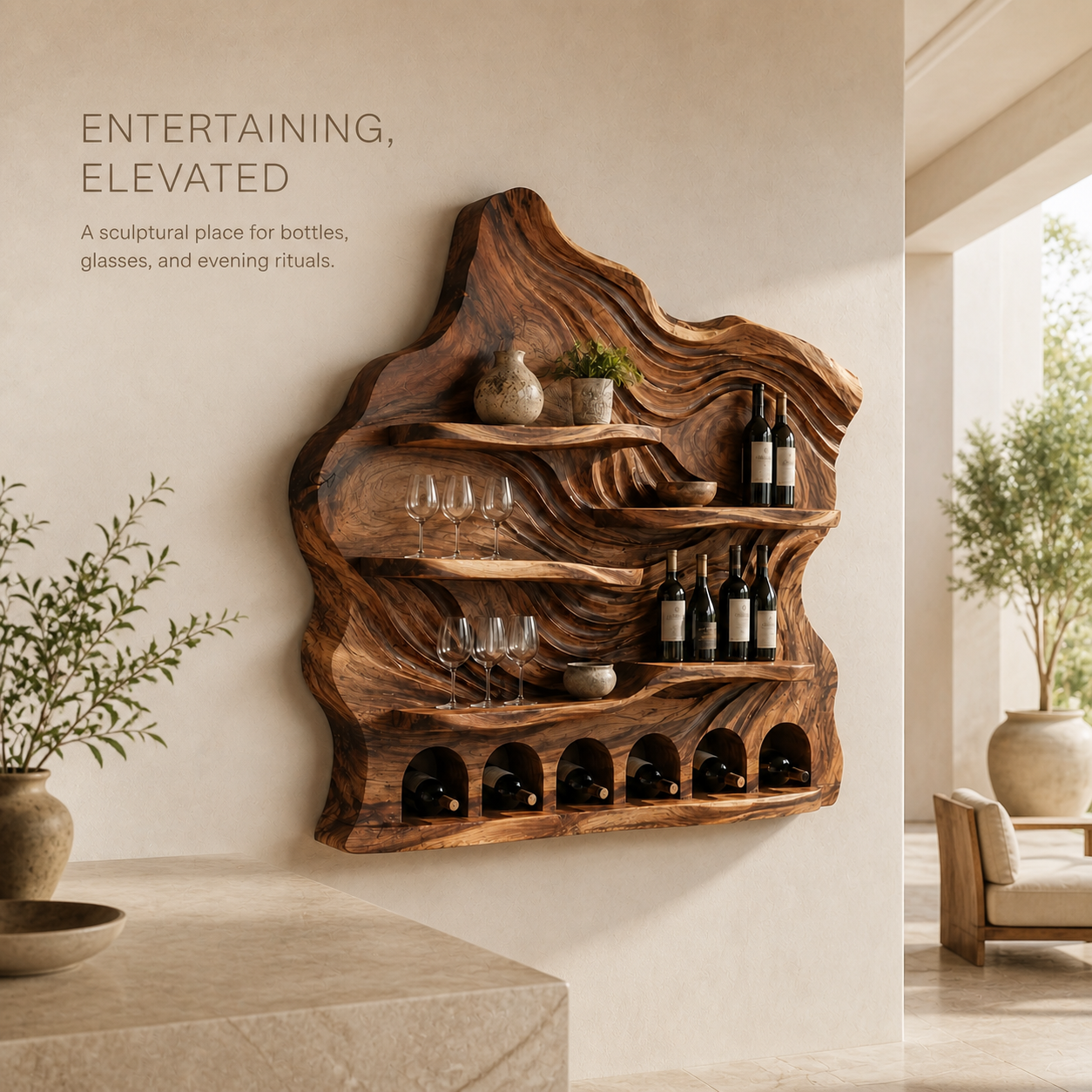 Soren Wall-Mounted Wine Rack - Design 370 - product image 02